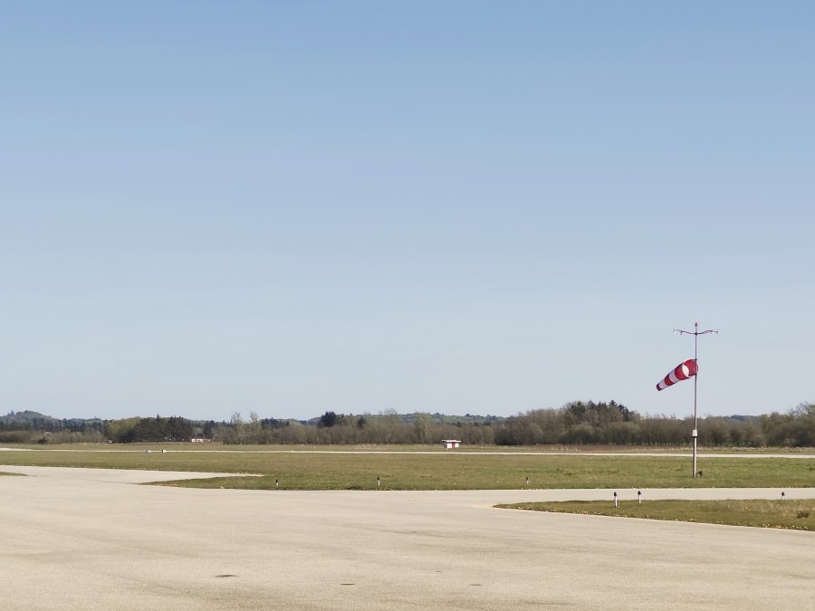 Just a snap of the airside with a spanking new windsock, that's all.