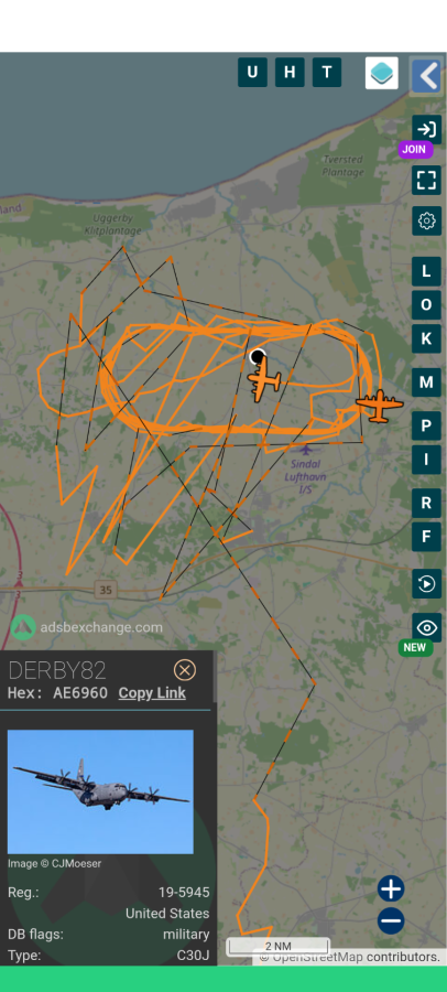 Military exercise in CNL today, with two USAF Lockheed C-130 Hercules airplanes circling above our place this morning.